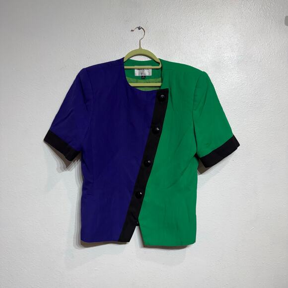 Kasper for A.S.L. Colorblock Vintage Blazer Sz 14 - Picture 1 of 11